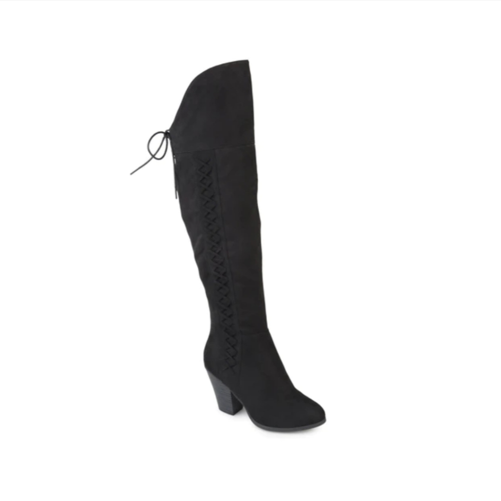 Journee collection spritz suede medium calf boots
